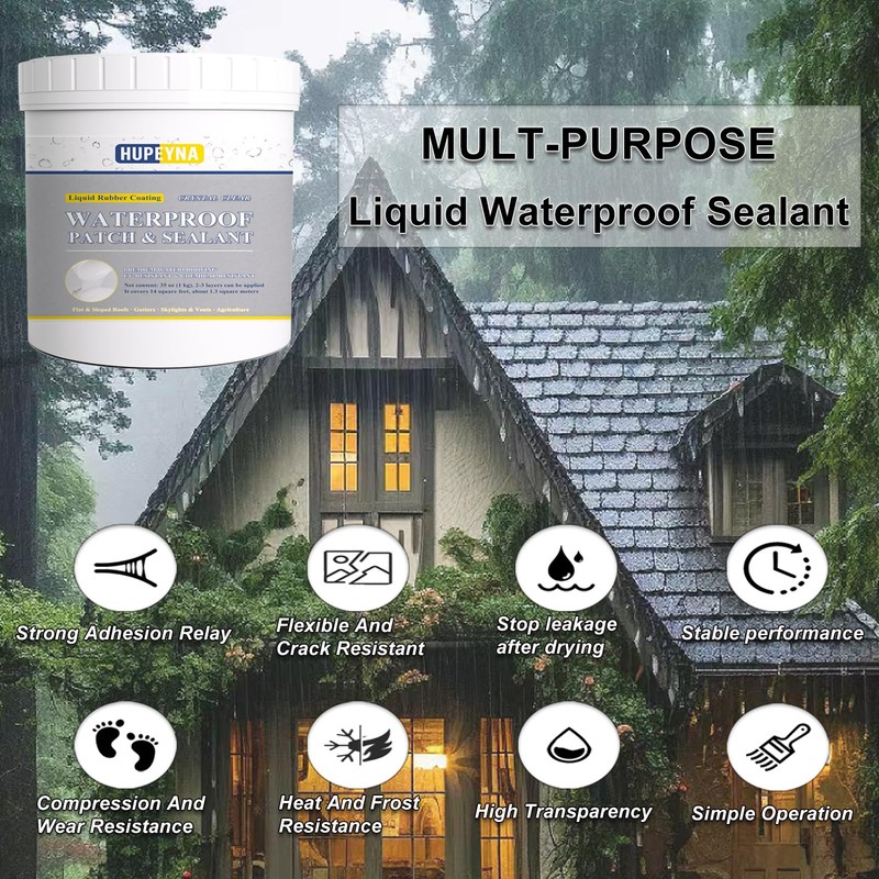 Liquid Waterproof Sealant, Hupeyna Invisible Water Proof Agent Transparent Repairing