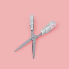 Legami - Mini Scissors, Cat Paw Shape Scissors, Folding, Portable, Precise Cut, Spring Scissors, 1.7 x 8.5 cm, Meow Theme
