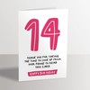 14th Birthday Card - Funny Joke for 14 Year Old