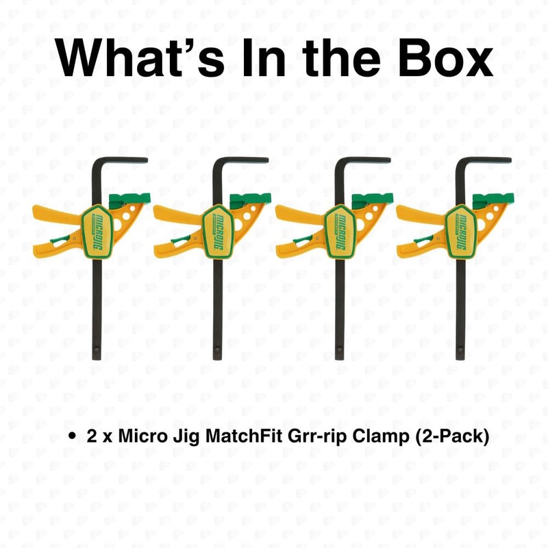 Micro Jig MatchFit Grr-Rip Clamp with Easy One-Handed Operation and