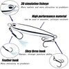 LURESMEOW Fishing Jigs Saltwater Fishing Lures with Assist Hook Treble