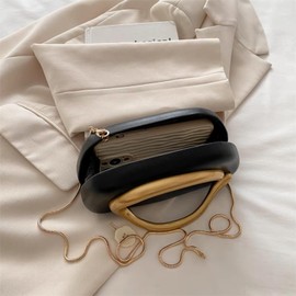 Versatile Clutch Purses for Women with Detachable Chain Pu Leather Handbags Evening Bag Designer Purses Elegant Vintage Gold Clasp Box Bag – Shoulder, Crossbody & Clutch Purse For Wedding Party Prom