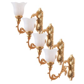 OFFSCH 4pcs Dollhouse Wall Light LED Decor LED Lanterns Miniature Dollhouse Miniature Lighting Dollhouse Wall Lamp Wall Sconce Light Miniature Scene Lamp Micro Landscaping Lamp Decor LED