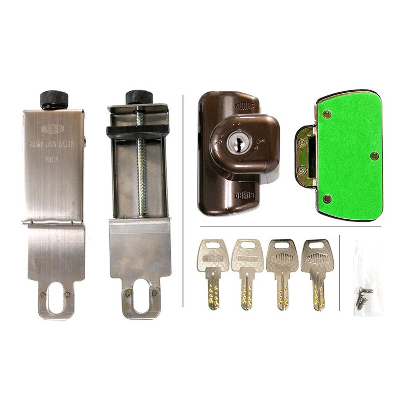 Guard Lock for Outward Opening Single Door Brown No. 555
