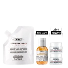 키엘 Kiehl's Moisture Barrier Cream Refill Pouch 150ml Set (+28ml Full Size, 40ml Toner)