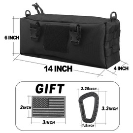 AMYIPO Tactical Pouch Multi-Purpose Large Capacity Increment Pouch Short Trips Bag (Black (1 PCS))
