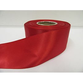 2 metres of 50mm 2 Satin Ribbon Dark Red Double Sided by Beautiful Ribbon - 50mm 5cm 2" 2 Inch