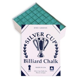 Silver Cup Pool cue Billiard Premium Chalk - ONE Gross - 144 PCS - Green