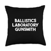 Ballistics Laboratory Gunsmith Throw Pillow