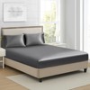 King Silk Satin Fitted Sheet, Soft Deep Pocket Single Bottom