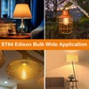 Vinaco Dimmable ST64 Edison Bulb 2200K Amber Warm, 4 Pack