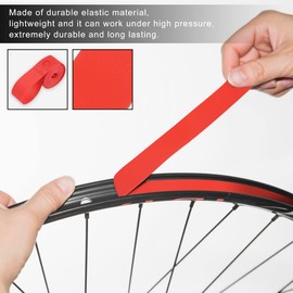 X AUTOHAUX 26" Bike Bicycle Wheel Rim Strip Rim Tape Liner Inner Tube Protection Band PVC Red Pair