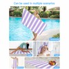 Joyinmory Beach Towel Purple Stripes Bath Pool Towels Simple Style