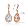 A+O Wedding Bridesmaids Gift Drop Dangle Earrings in Rose Gold