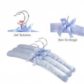Padded Hangers for Women Clothing Satin Hangers Non Slip Padded Hanger for Sweaters Padded Clothes Hanger