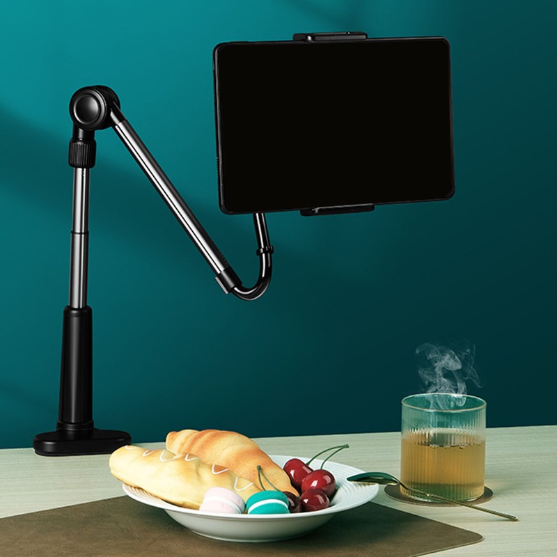 Tablet Clamp Holder Desk Mount Stable Flexible 360 Degree Rotation