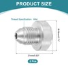 sourcing map 2Pcs Male 4AN Weld on Bung Fitting, Aluminum