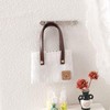 Mos kevin Miniature Canvas Tote Bag with Leather Handles, White,