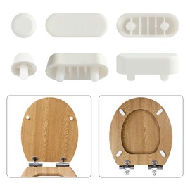 Fanmitrk Pack of 12 Toilet Seat Buffers, Toilet Lid Buffers, Shock Absorbing Pads for Wooden Toilet Seat
