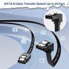 SATA Cable III 0.6FT (4-Pack), 7-Pin Right Angle and Straight