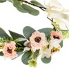 Small Flower Crown Headband Boho Bridal Flower Wreath Eucalyptus Green