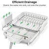 Dish Drying Rack, Expandable Dish Rack for Kitchen Counter, Stainless