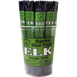 Buffalo Bills Bourbon Black Pepper Elk Exotic Game Sticks (15 sticks per tub)