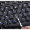 2PCS Russian Keyboard Stickers, Cyrillic Keyboard Letter Stickers Black Background