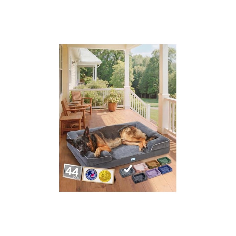 OhGeni Orthopedic Dog Bed Couch Big Cat Sofa for Extra