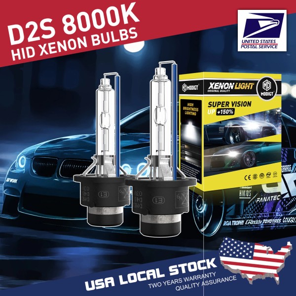 MGT 2PCS 8000K D2S HID Xenon Bulbs Factory Headlight HID