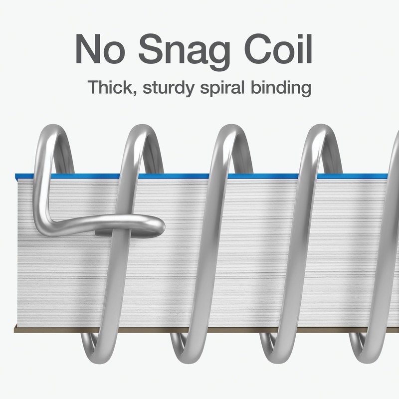 Oxford 5 Subject Spiral Notebook, Notebooks for School, Plastic Covers,