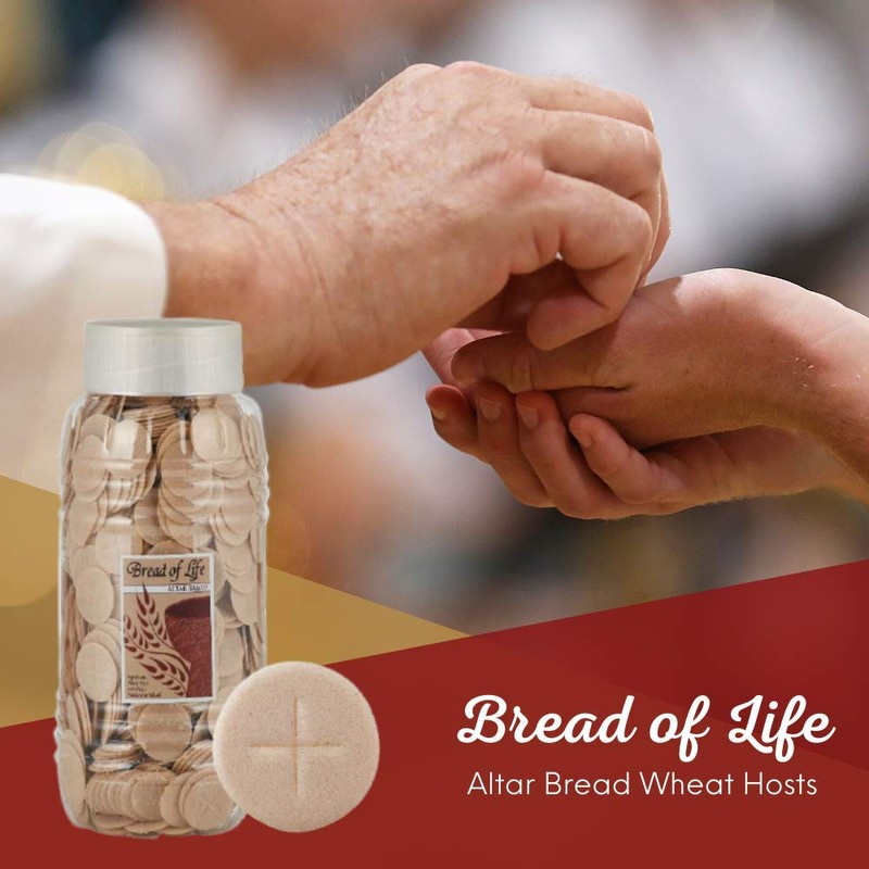VEGFEST Bread of Life Altar Bread Wheat Hosts, 1 1/8