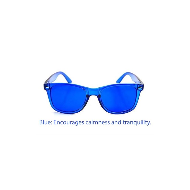 RobRia Color Therapy Glasses - Chromotherapy Tinted Lens Glasses, Scratch-Resistant