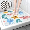Non-Slip Shower Mats Square, Soft Comfort Textured PVC Loofah Bathroom