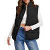 Polu Puffer Vest Women Zip Up Stand Collar Sleeveless Down