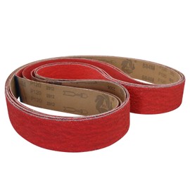 2 x 72 Ceramic Grinding Belts, 2x72 Inch Metal sanding Belt, 36/40/60/80/120 Grits Knife Sharpening Sander Belts Assortment, 5 Pack(2x72in)