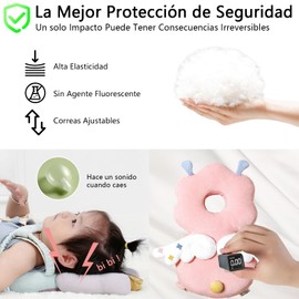 Mochila protectora para la cabeza, Mochila ajustable con calcetines antideslizantes y rodilleras, Alta elasticidad y capaz de pronunciar, Adecuado para bebés de 0 a 3 años,familia y al aire libre (astronauta)