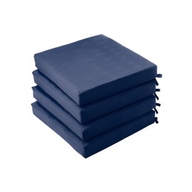 coolboss Outdoor Chair Cushions for Patio Furniture Waterproof Patio Cushions for Outdoor Furniture Set of 4 - Square Corner Indoor Chair Cushions for Dinning Chairs, 18.5" X 16" X 3" Navy