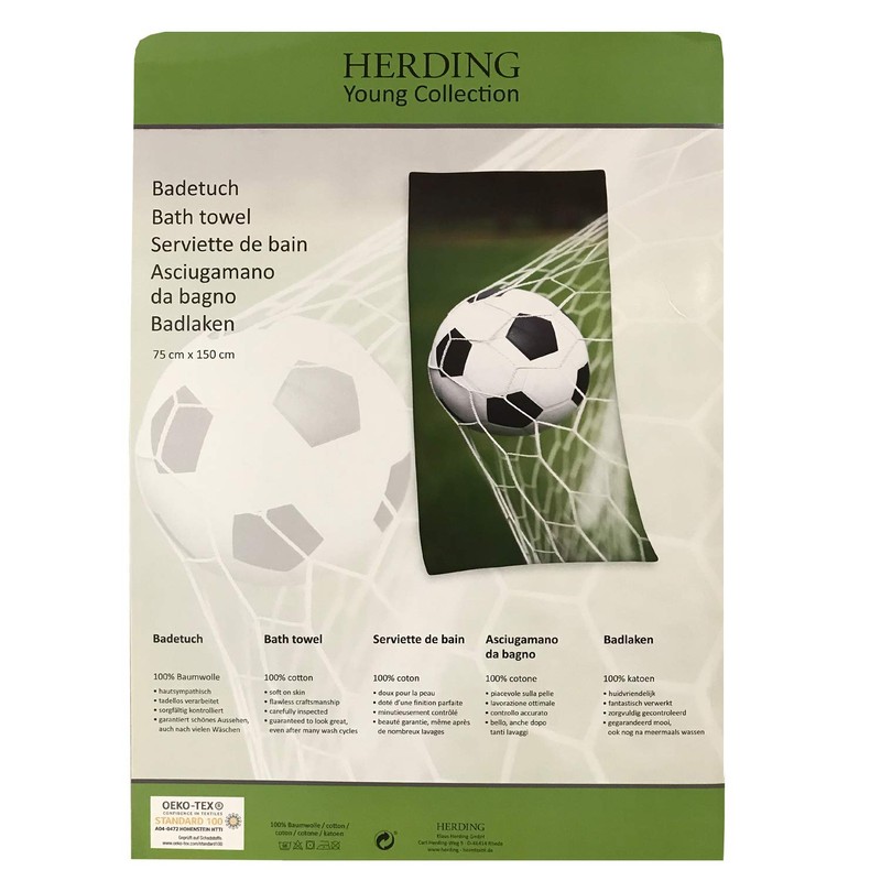 Herding Young Collection Football Bath Towel, 75 x 150 cm,