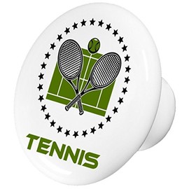Set of 2 Tennis Ceramic Cabinet Drawer Knobs