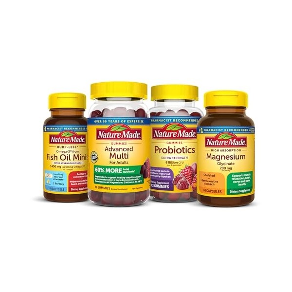 Nature Made Daily 4 Combo Pack, Multivitamin for Him and