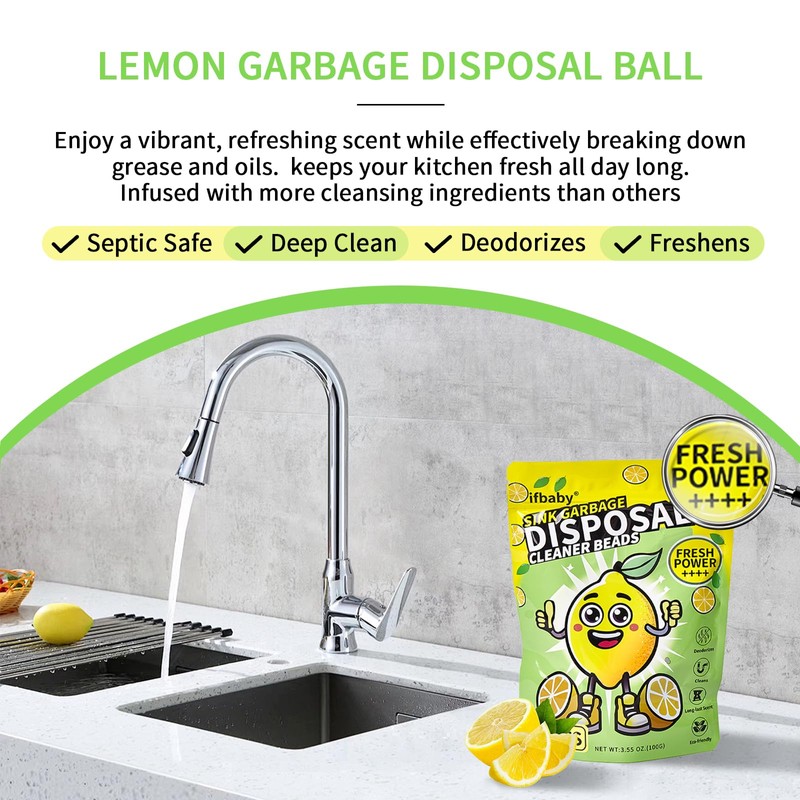ifbaby Garbage Disposal Cleaner and Deodorizer – Sink Odor Eliminator,
