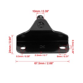 X AUTOHAUX 2pcs 10mm Car Ball Studs Mounting Brackets Black for Gas Strut Shock