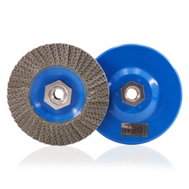 BSRTTOOL 4.5" Diamond Flap Disc Grinding Sanding Wheels - Ceramics,Sander Tile, Stone,Glass,Concrete, Granite with 5/8 inch-11 Metal Thread Adapter（120 Grit）