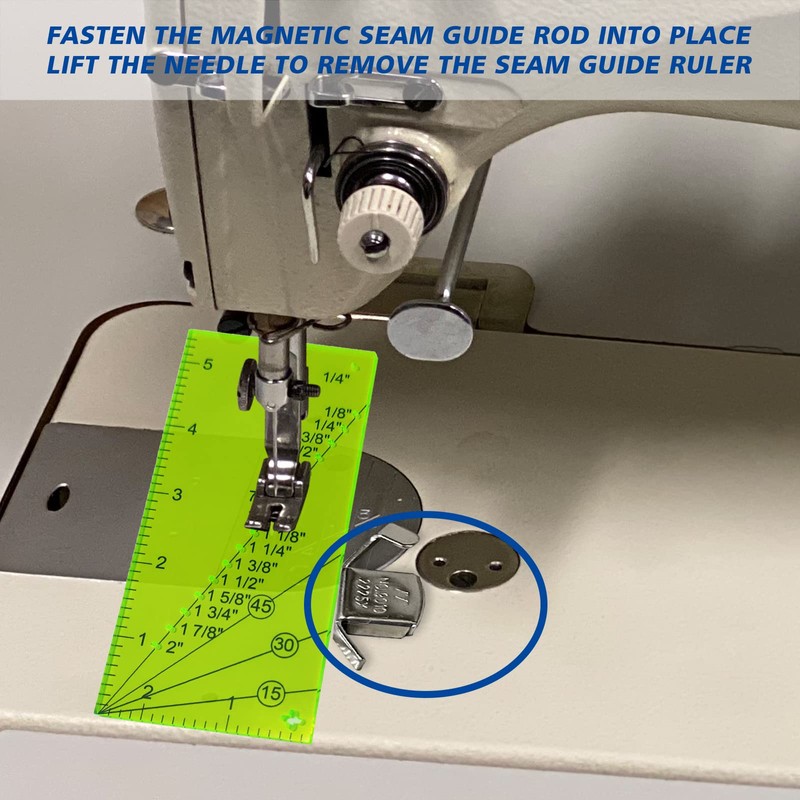 Jonnick Sew Seam Allowance Ruler and Magnetic Seam Guide for