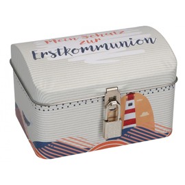 Butzon & Bercker My Treasure for First Communion, Gift Box with Book, Pendant and Prayer Cube, First Communion Gift for Children, Religious Treasure Chest for Faith, Communion Keepsake J