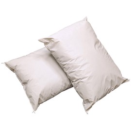 Marquis Mills 2 Pack MediCheck White Vinyl Covered Bed Pillows - Wipeable Easy Clean - Soft Low Profile Non-Fluffy Support - Not an Encasement or Zippered Protector - 20 in x 26 in - Standard | Marquis Mills