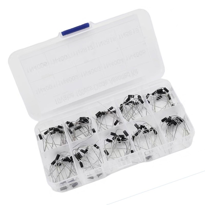 BEHOSHI 100pcs Rectifier Diode Set 10 Values 1N4001-1N4007 1N5817-1N5819, Electronic