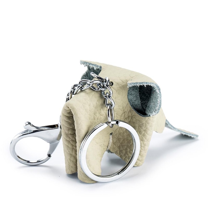 Yocipa Cute Bag Charm Genuine Leather Elephant Key Chain Leather