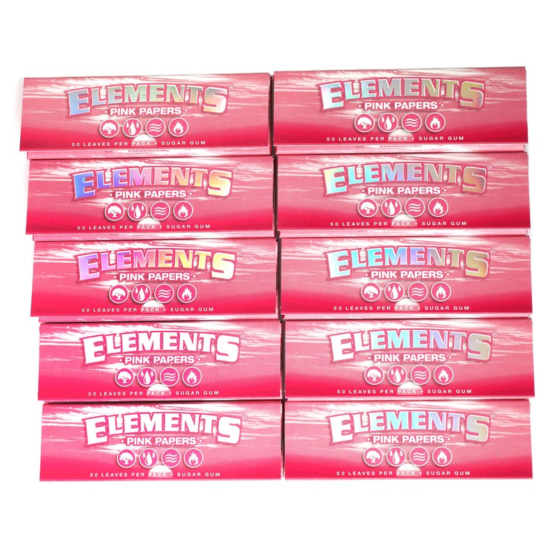 Elements PINK size 1 1/4 rolling paper - 10 booklets